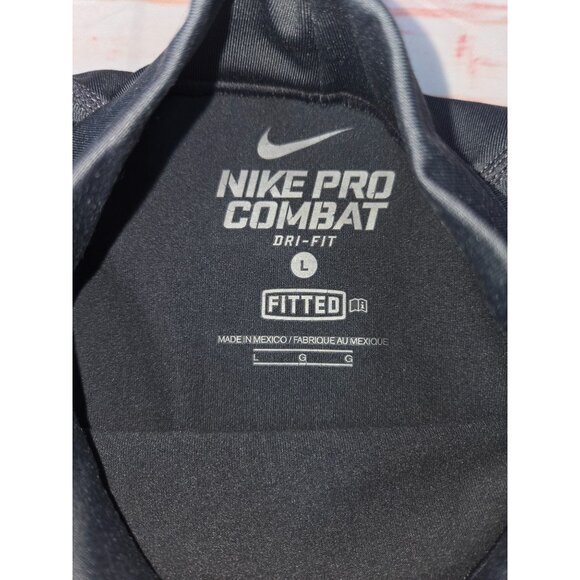Nike Pro Combat Dri-Fit Long Sleeve Top Large Gray - Picture 5 of 10